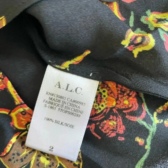 A.L.C Marissa floral silk top - Picture 9 of 11